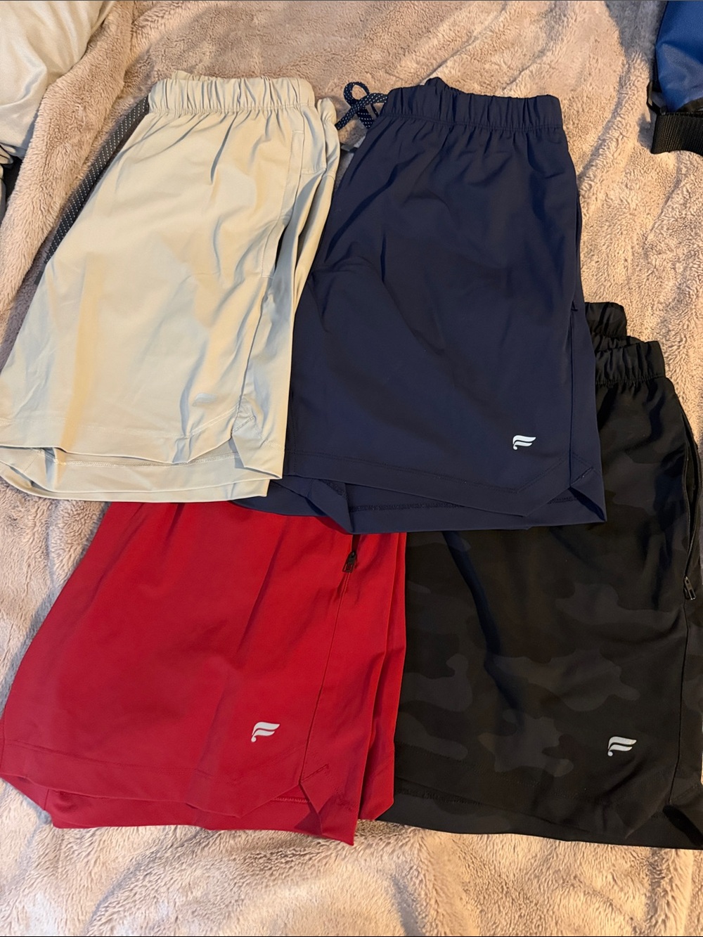 Fabletics Men's Athletic Shorts - Navy, Red, Black, Cream